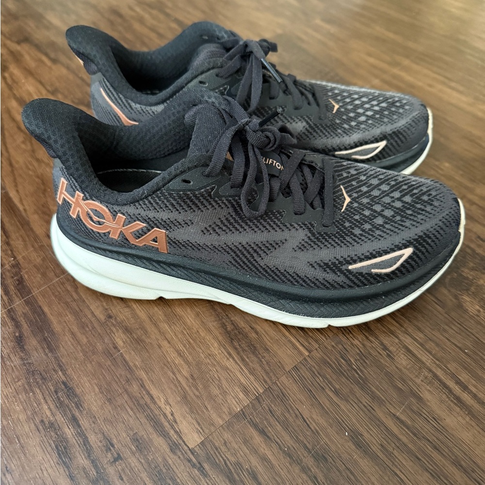 Hoka Black and Gray Shoes